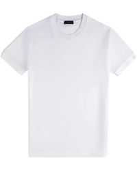 Fay - Tops ,Wit ,Katoen Cotton Piquet T-Shirt - Lyst