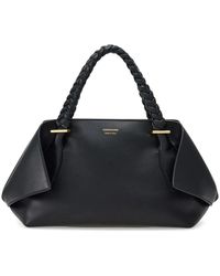 Ferragamo - Schwarze leder-schultertasche mit reißverschluss - Lyst
