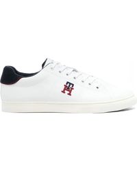 Tommy Hilfiger - Sneakers casual in pelle bianca - Lyst