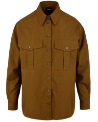 Aspesi - Overhemden ,Bruin ,Katoen Camicia Modello 5414 D307 85218 - Lyst