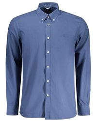 North Sails - Blaues Baumwoll Herrenhemd Langarm - Lyst