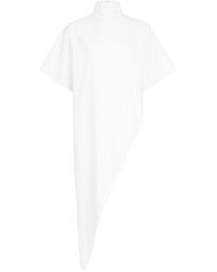 Alaïa - Driehoekige Jersey T-Shirt Van Katoen - Lyst