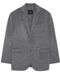 Anine Bing - Jassen ,Grijs ,Wol Cashmere Blend Blazer - Lyst