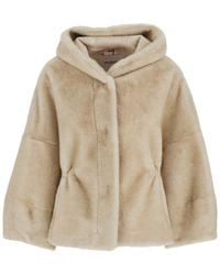 VALENTINI 1972 - Fixed Hood Faux Fur Jacket - Lyst