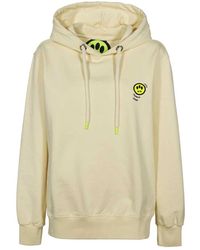 Barrow - Logo-Detail Baumwoll-Hoodie - Lyst