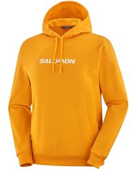 Salomon - Logo perf hoodie in zinnia - Lyst