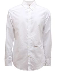 DSquared² - Overhemden ,Wit ,Button-Down Shirt Gemaakt - Lyst