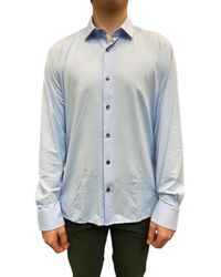 Rrd - Hellblaues oxford hemd mit jacquard design - Lyst