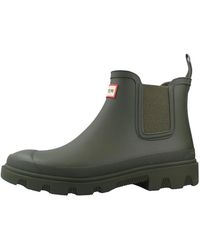 HUNTER - Schoenen ,Groen ,Katoen Downpour Chelsea Boot - Lyst