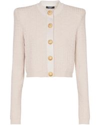 Balmain - Pb Labyrinth Gebreide Vest - Lyst