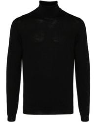 GOES BOTANICAL - Truien & Vesten ,Zwart ,Wol Zwarte Merinowol Coltrui Sweater - Lyst