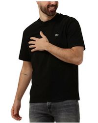 Lacoste - T-shirt casual trendy schwarz - Lyst