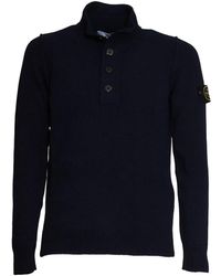 Stone Island - Blauwe Gebreide Kleding Voor Aw23 - Lyst