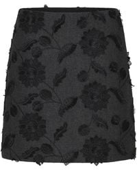 Bruuns Bazaar - Zwarte Geborduurde Rok Met Hoge Taille - Lyst