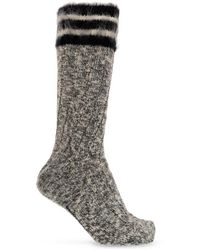 DSquared² - Ondergoed ,Grijs ,Katoen Mid Crew Sokken - Lyst
