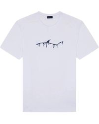 Paul & Shark - Magliette bianca in cotone regular fit - Lyst