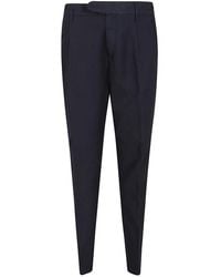 Eleventy - Broeken ,Blauw ,Katoen Katoen- En Linnenmix Broek - Lyst