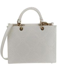Elisabetta Franchi - Diamant Jacquard Mittlere Tote Tasche - Lyst