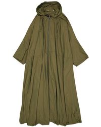 Herno - Jassen ,Groen ,Polyester Oversized Parka Met Capuchon - Lyst