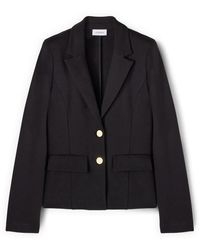 mötivi - Jassen ,Zwart ,Leer Unlined Milano Stitch Blazer - Lyst