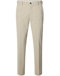 SELECTED - Broeken ,Leer Liam Slim Flex Broek - Lyst