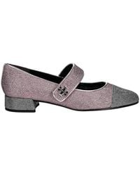 Tory Burch - Cap-Toe Mary Jane Pave Heel Ballerina - Lyst