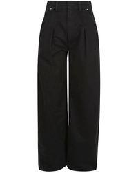 Isabel Marant - Zwarte Wijde Katoenen Broek Voor Vrouwen - Lyst