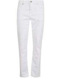 7 For All Mankind - Weiße slimmy luxe performance jeans 7 for all kind - Lyst