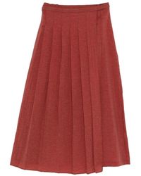 Yerse - Rokken ,Bruin ,Nylon Laia Maxi Rok - Lyst