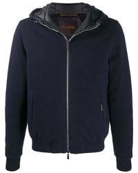 Moorer - Hoodies & Sweatvesten ,Blauw ,Wol Zip-Throughs - Lyst