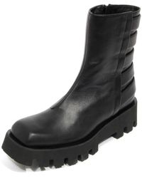 Paloma Barceló - Schwarze Leder Reißverschluss Stiefeletten - Lyst