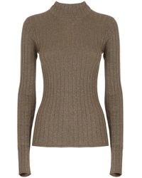 Brunello Cucinelli - Brauner Kaschmir-Mix Pullover Mit Lurex - Lyst