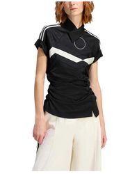 adidas - Fitness ,Zwart ,Polyester Reconstructed Top - Lyst