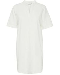 Ichi - Kleedjes ,Wit ,Korte Jurk - Lyst
