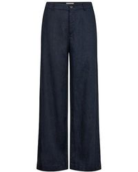 Part Two - Broeken ,Blauw ,Linnen Wide Broeken - Lyst