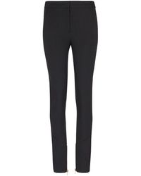 Balmain - Slim fit-hose aus grain-de-poudre mit reißverschluss - Lyst