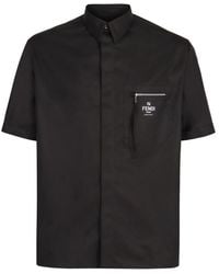 Fendi - Katoenen Overhemd Met Ritssluiting - Lyst