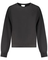 Calvin Klein - Katoenen Sweatshirt Met Geribbelde Manchetten En Zoom - Lyst