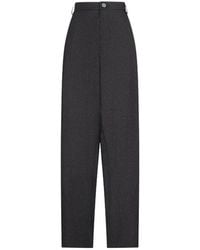 DARKPARK - Phebe Wol Lurex Wijde Pijpen Broek - Lyst