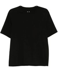 Rick Owens - Tops ,Zwart ,Zwarte Ronde Hals Korte Mouwen T-Shirt - Lyst