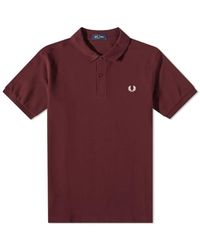 Fred Perry - Tops ,Rood ,Katoen Slim Fit Effen Polo Uniform - Lyst