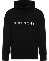 Givenchy - Schwarzer baumwoll-hoodie sweatshirt ss24 - Lyst