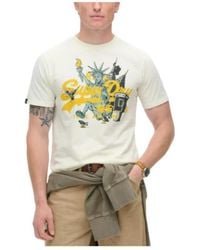Superdry - Tops ,Wit ,New York Grafisch T-Shirt - Lyst