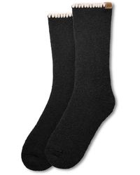 UGG - Ondergoed ,Zwart ,Wol Marleny Whipstitch Crew Sock - Lyst