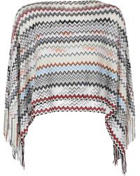 Missoni - Jassen ,Veelkleurig ,Poncho Zig Zag - Lyst