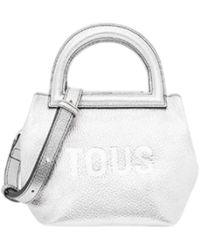 Tous - Silberne leder umhängetasche - Lyst