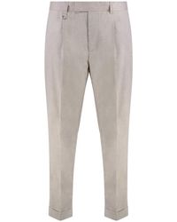 Paolo Pecora - Slim fit chino hose mit aufrollbaren bündchen - Lyst