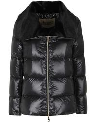 Herno - Jassen ,Zwart ,Polyester Chantilly Down Jacket - Lyst