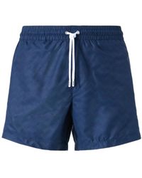 Missoni - Badmode ,Blauw ,Polyester Zigzag Zwembroek - Lyst