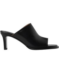 Tod's - Schwarze Leder-Sandaletten Mit Absatz - Lyst